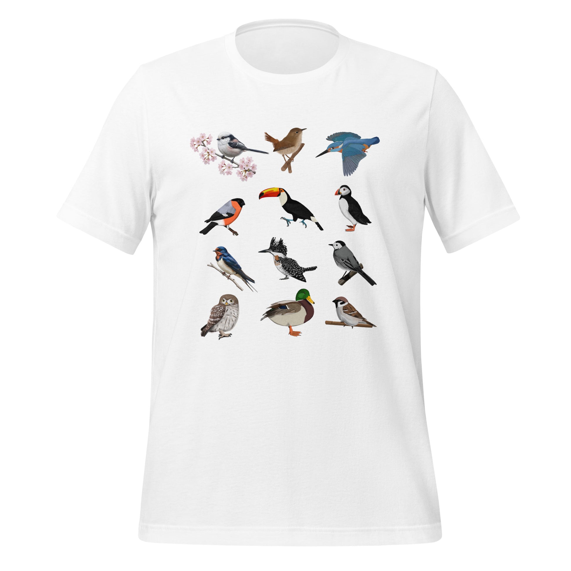 カワセミ シマエナガ スズメ Tシャツ - 野鳥 バードウォッチング 愛鳥家 - ドイツデザイン