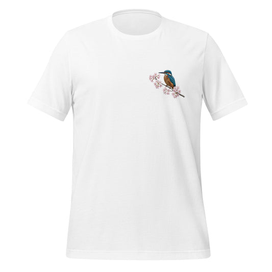 カワセミと桜の Tシャツ - 野鳥 バードウォッチング 愛鳥家 - ドイツデザイン