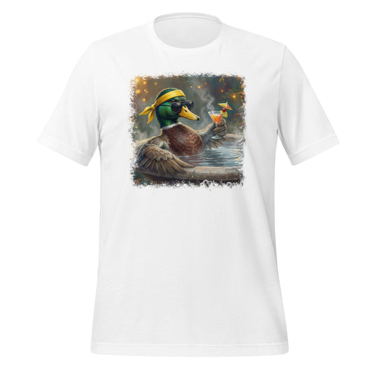 【おもしろ 野鳥Tシャツ】サングラスでリラックスするマガモ | ユニセックス