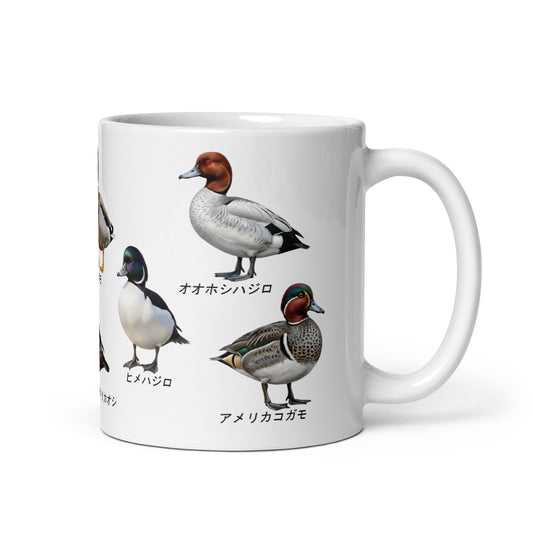 マガモ アメリカオシ ヒメハジロ マグカップ - 野鳥 バードウォッチング ギフト - ドイツデザイン